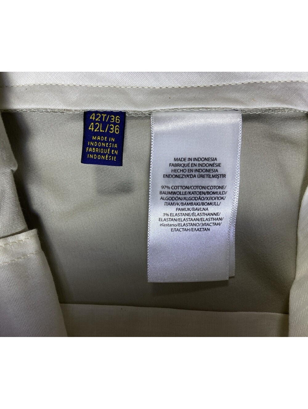 Polo Ralph Lauren Stretch Classic Chino Dress Pants Men 42x36 (34)Tan Preppy NEW - Picture 11 of 13